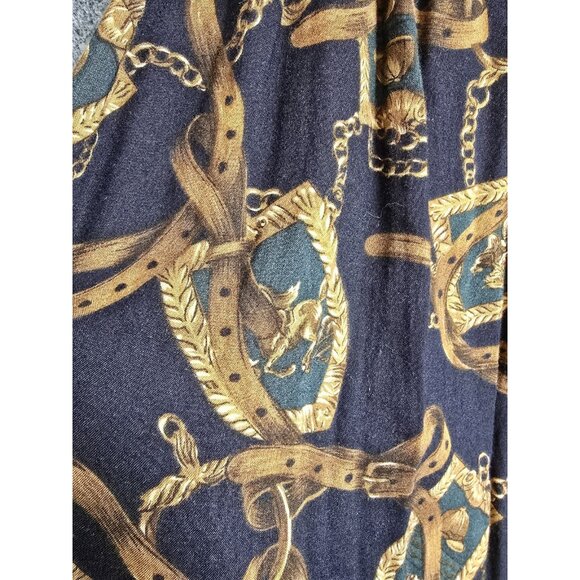 VTG Intriguing Threads Equestrian Themed Lined Maxi Skirt 90’s Women’s Size 10 - Picture 2 of 7